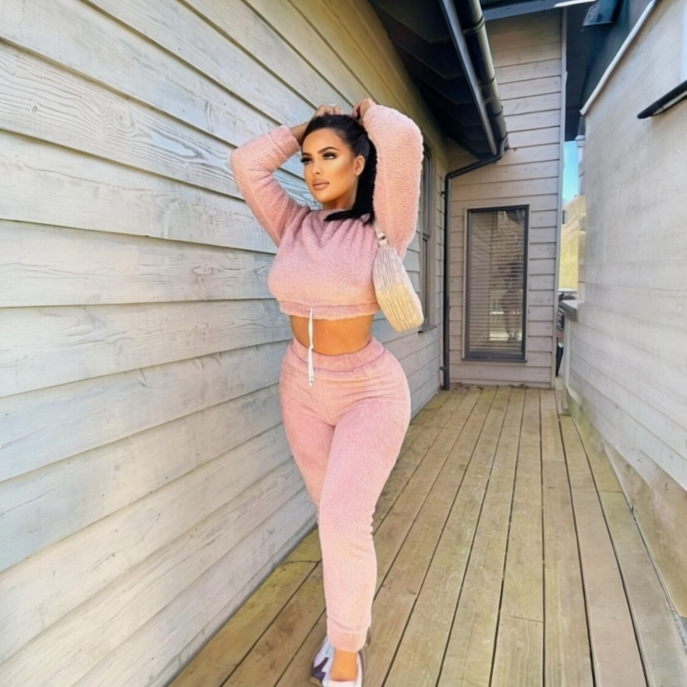 Blush Teddy Lounge Set | Cozy 2-Piece Outfit