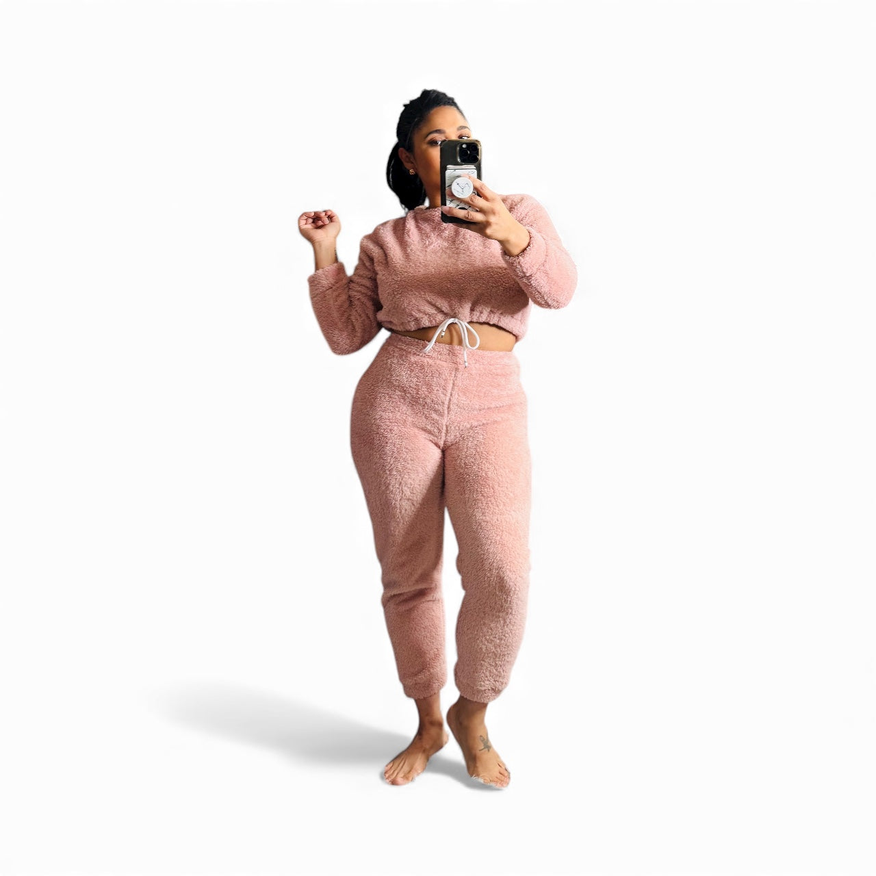 Blush Teddy Lounge Set | Cozy 2-Piece Outfit