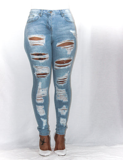 Dorita Distressed High Waist Jeans